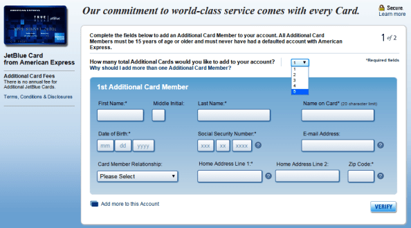 American Express lets me add up to 5 authorized users