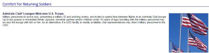 AA Lounge Access for Military Members