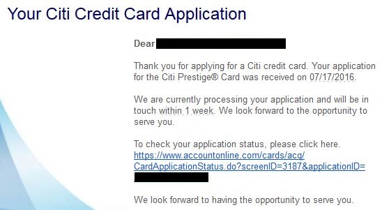 Citi Pending App